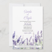 Botanische Lavendel Bloemen Casual Bruiloft Kaart (Voorkant)