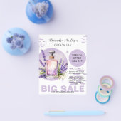 Botanische Lavendel Etherische Olie Aquarel Promot Flyer (Enkel)