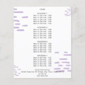 Botanische Lavendel Etherische Olie Waterverf Prom Flyer (Achterkant)