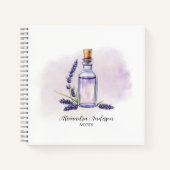 Botanische Lavendel etherische oliën Floral Waterv Notitieboek (Voorkant)