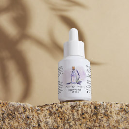 Botanische Lavendel etherische oliën Waterverf Etiket