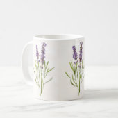  botanische lavendel Plant bloemen Koffiemok (Voorkant links)