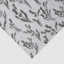 Botanische Lavendel Silhouette Tak Patroon Monochr