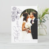 Botanische lavender Weddenschap Hartelijk dank Bedankkaart (Staand voorkant)