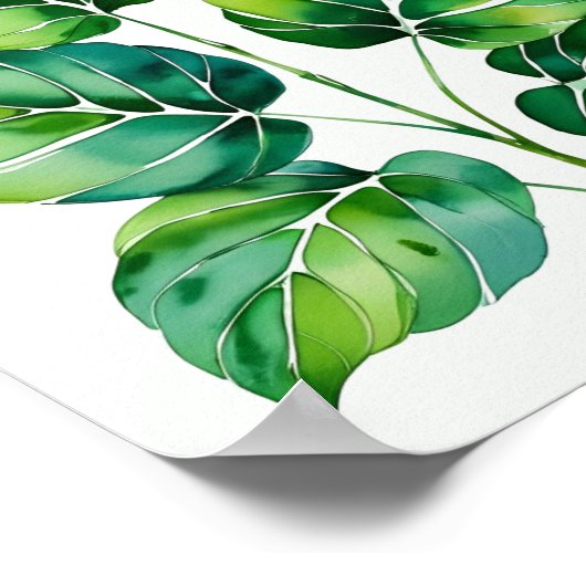 Botanische Leaf Art Print (Hoek)