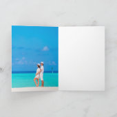 Botanische Leaf Bruiloft Pas getrouwd Foto Gevouwe Bedankkaart (Binnen)