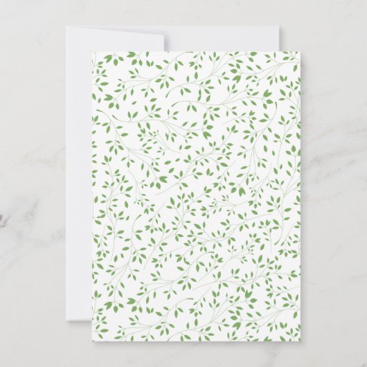 Botanische Leaf First Community Invitation Kaart (Achterkant)