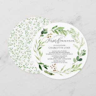 Botanische Leaf First Community Invitation Kaart