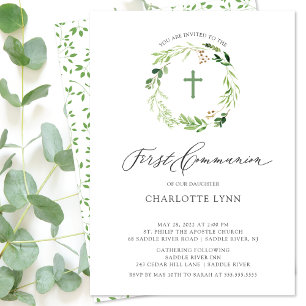 Botanische Leaf First Community Invitation Kaart