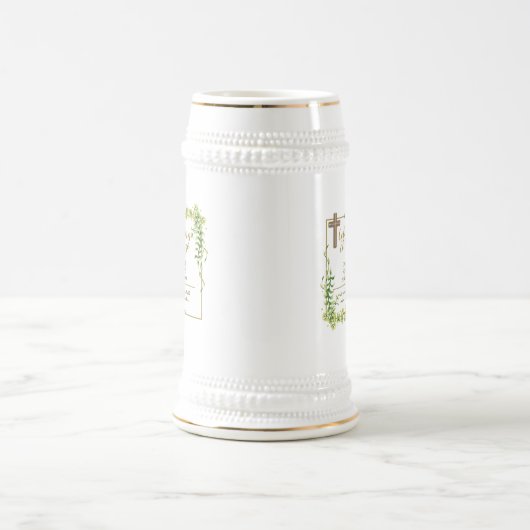 Botanische LeafBautizo Bautismo Baptism Name Verse Bierpul (Center)