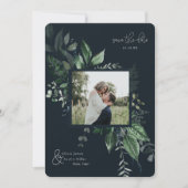 Botanische Leafy Greenery Photo Lijst Save the Dat (Voorkant)