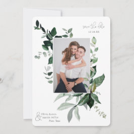 Botanische Leafy Greenery Photo Lijst Save the Dat