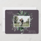 Botanische Leafy Greenery Photo Lijst Save the Dat (Voorkant)