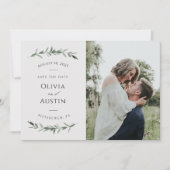 Botanische Leafy Greenery Save the Date (Voorkant)