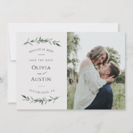 Botanische Leafy Greenery Save the Date