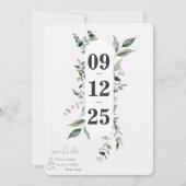 Botanische Leafy Greenery Save the Date (Voorkant)