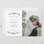 Botanische Leafy Greenery Save the Date (Voorkant)