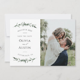 Botanische Leafy Greenery Save the Date