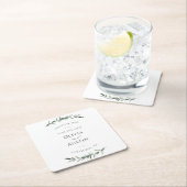 Botanische Leafy Greenery Save the Date Kartonnen Onderzetters (Insitu)