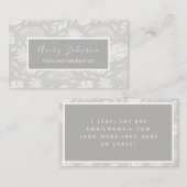 Botanische lef Pattern Psychotherapeut Counselor Visitekaartje (Voorkant / Achterkant)