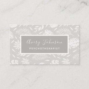 Botanische lef Pattern Psychotherapeut Counselor Visitekaartje