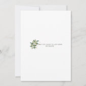 Botanische legant Greenery in Gold Floral Wedding  Kaart (Achterkant)