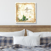 Botanische Lelie Lelies Liefde Bruiloft Gepersonal Canvas Afdruk (Insitu (Slaapkamer))