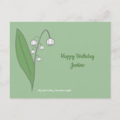 Botanische Lelie van de Vallei Pastel Bloem Briefkaart (Voorkant)