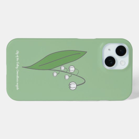 Botanische Lelie van de Vallei Pastel Bloem Case-Mate iPhone Case (Achterkant (horizontaal))