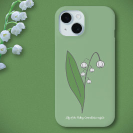 Botanische Lelie van de Vallei Pastel Bloem iPhone 15 Case
