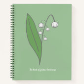 Botanische Lelie van de Vallei Pastel Bloem Notitieboek (Voorkant)