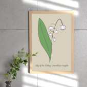 Botanische Lelie van de Vallei Pastel Bloem Poster