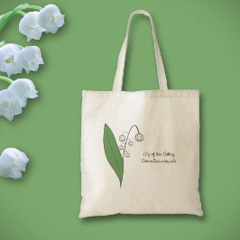 Botanische Lelie van de Vallei Pastel Bloem Tote Bag