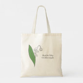 Botanische Lelie van de Vallei Pastel Bloem Tote Bag (Achterkant)