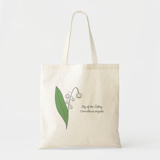 Botanische Lelie van de Vallei Pastel Bloem Tote Bag (Voorkant)