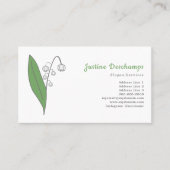 Botanische Lelie van de Vallei Pastel Bloem Visitekaartje (Voorkant)