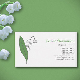 Botanische Lelie van de Vallei Pastel Bloem Visitekaartje