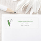 Botanische Lelie van de Vallei Retouradreslabel Etiket (Insitu)