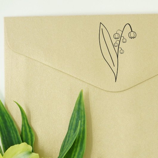 Botanische Lelie van de Valleilijn Kunstbloem Rubberstempel