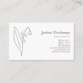 Botanische Lelie van de Valleilijn Kunstbloem Visitekaartje (Voorkant)