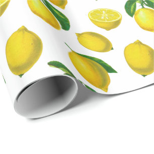 Botanische Lemon Afdruk Cadeaupapier