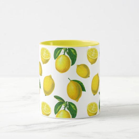Botanische Lemon Afdruk Mok (Midden)