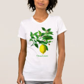 Botanische Lemon Afdruk T-shirt (Voorkant)