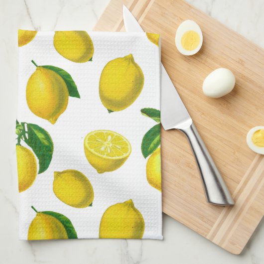  Botanische Lemon Afdruk Theedoek (Quarter Fold)