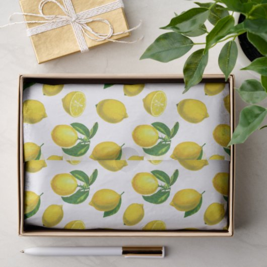  Botanische Lemon Afdruk Tissuepapier (Geschenk)