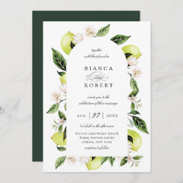 Botanische Lemon Arch Lijst bruiloft uitnodiging