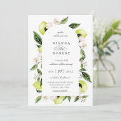 Botanische Lemon Arch Lijst Weddenschap Kaart (Staand voorkant)