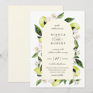Botanische Lemon Arch Lijst Weddenschap Kaart