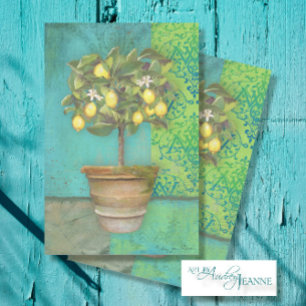Botanische Lemon BOHO  Ephemera-ontkoppeling Tissuepapier