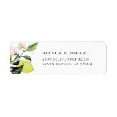 Botanische Lemon-labels voor retouradressen Etiket (Voorkant)